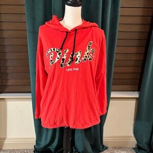 PINK Victoria's Secret Vibrant Red Hoodie